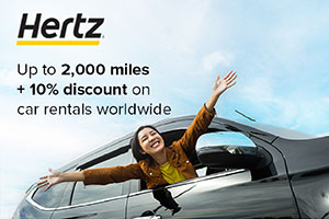 Special Offer from Hertz: Up to 2,000 Royal Orchid Plus Miles and 10%