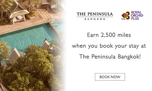 Book and Stay at the Peninsula Bangkok, Earn 2,500 Miles